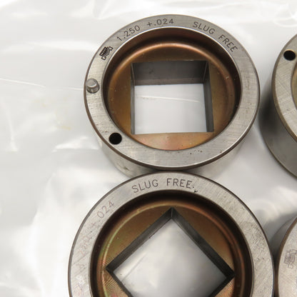 Mate 1.000 & 1.250 Square CNC Turret Slug Free Die 2-3/4"OD Lot Of 6