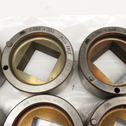 Mate 1.000 & 1.250 Square CNC Turret Slug Free Die 2-3/4"OD Lot Of 6