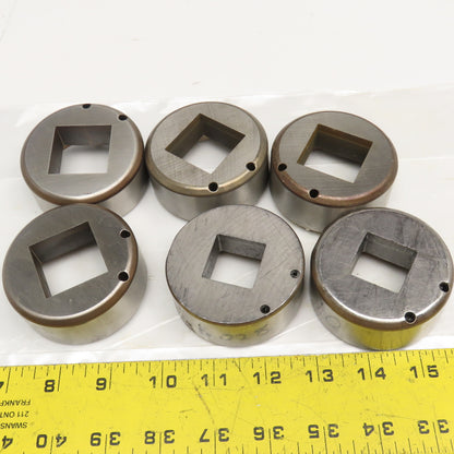 Mate 1.000 & 1.250 Square CNC Turret Slug Free Die 2-3/4"OD Lot Of 6
