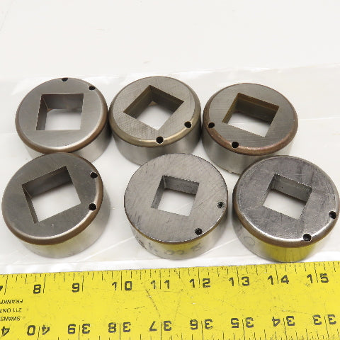 Mate 1.000 & 1.250 Square CNC Turret Slug Free Die 2-3/4"OD Lot Of 6