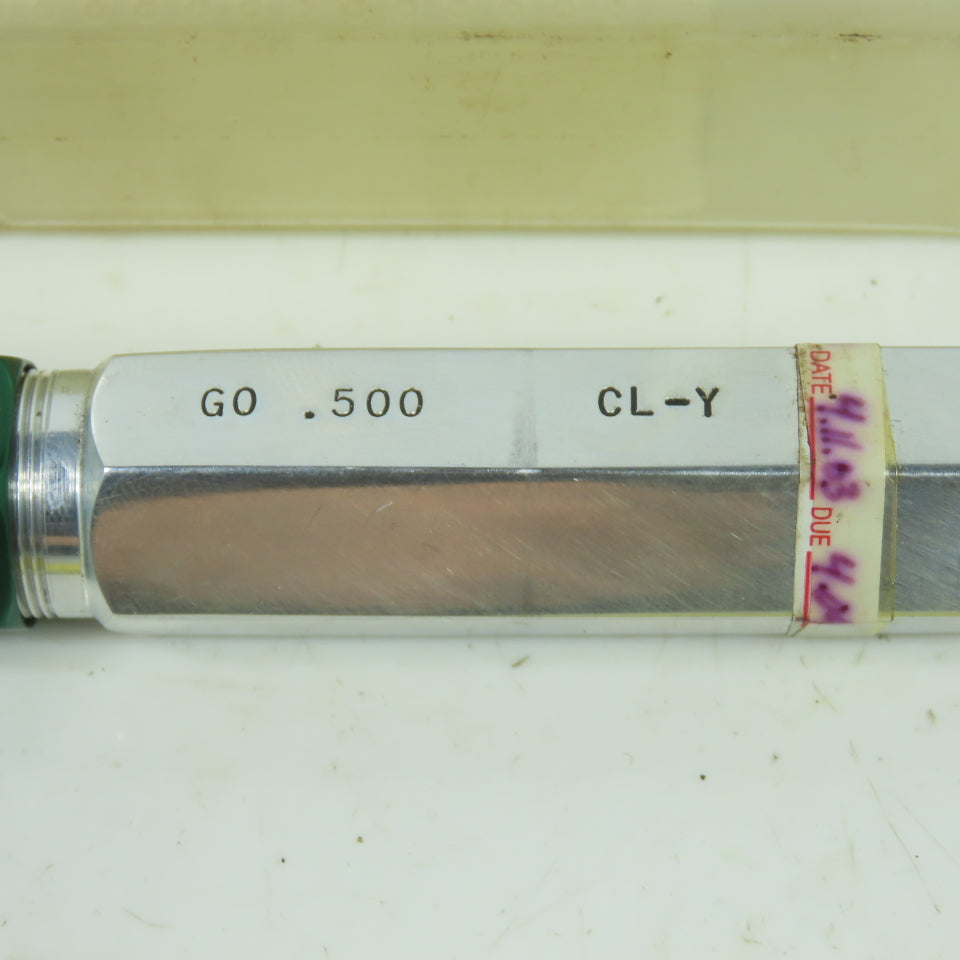 Greenfield 3376 Thread Plug Gauge GO .500 CL-Y
