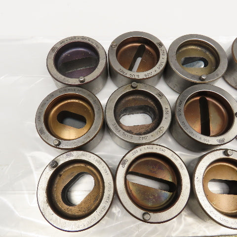 Mate Misc. Lot Oval Oblong Obround CNC Turret Dies 2.250 OD Lot Of 18