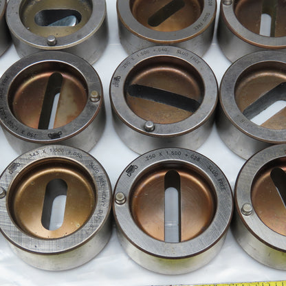 Mate Misc. Lot Oval Oblong Obround CNC Turret Dies 2.250 OD Lot Of 18
