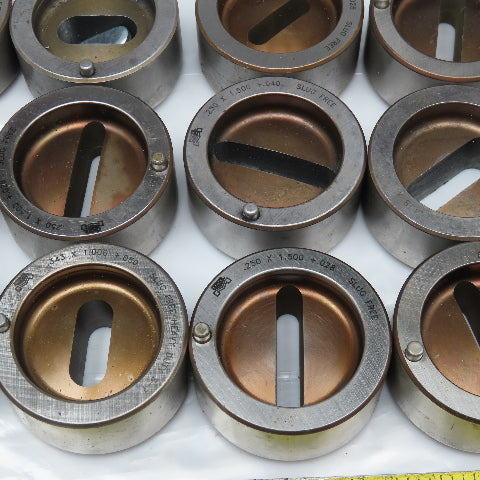 Mate Misc. Lot Oval Oblong Obround CNC Turret Dies 2.250 OD Lot Of 18