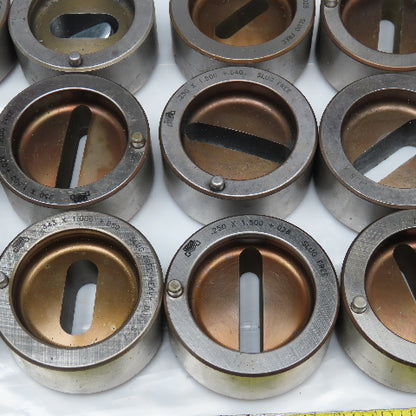 Mate Misc. Lot Oval Oblong Obround CNC Turret Dies 2.250 OD Lot Of 18