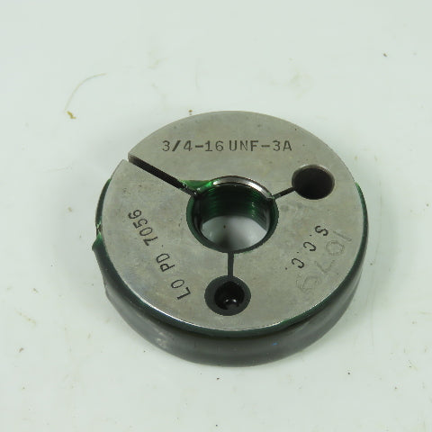 SCC Tread Ring Gauge 3/4-16 UNF-3A LO PD .7056