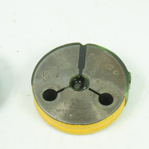 Tread Ring Gauge NO GO 3/8-24 1/2-20 1/4-28 Lot Of 3