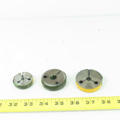 Tread Ring Gauge NO GO 3/8-24 1/2-20 1/4-28 Lot Of 3