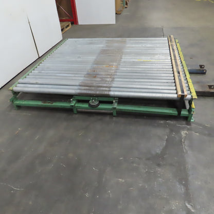 87-1/2" W x 78" L Heavy Duty Gravity Pallet Case Conveyor Section 2.5"OD 83" BF