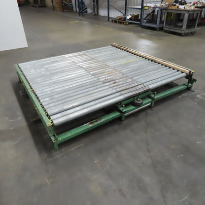 87-1/2" W x 78" L Heavy Duty Gravity Pallet Case Conveyor Section 2.5"OD 83" BF