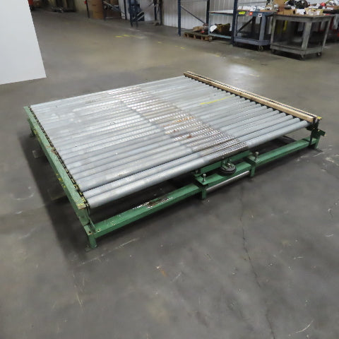 87-1/2" W x 78" L Heavy Duty Gravity Pallet Case Conveyor Section 2.5"OD 83" BF