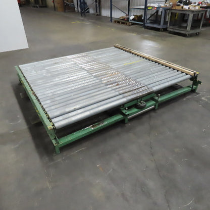 87-1/2" W x 78" L Heavy Duty Gravity Pallet Case Conveyor Section 2.5"OD 83" BF