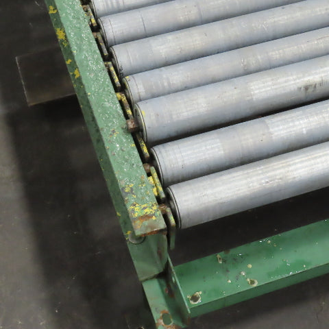 87-1/2" W x 78" L Heavy Duty Gravity Pallet Case Conveyor Section 2.5"OD 83" BF