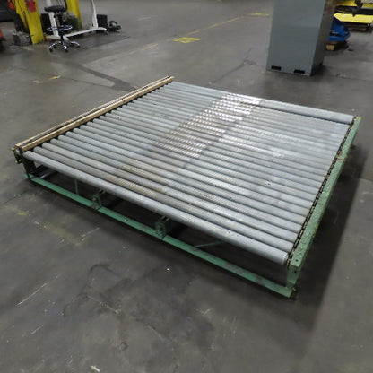 87-1/2" W x 78" L Heavy Duty Gravity Pallet Case Conveyor Section 2.5"OD 83" BF