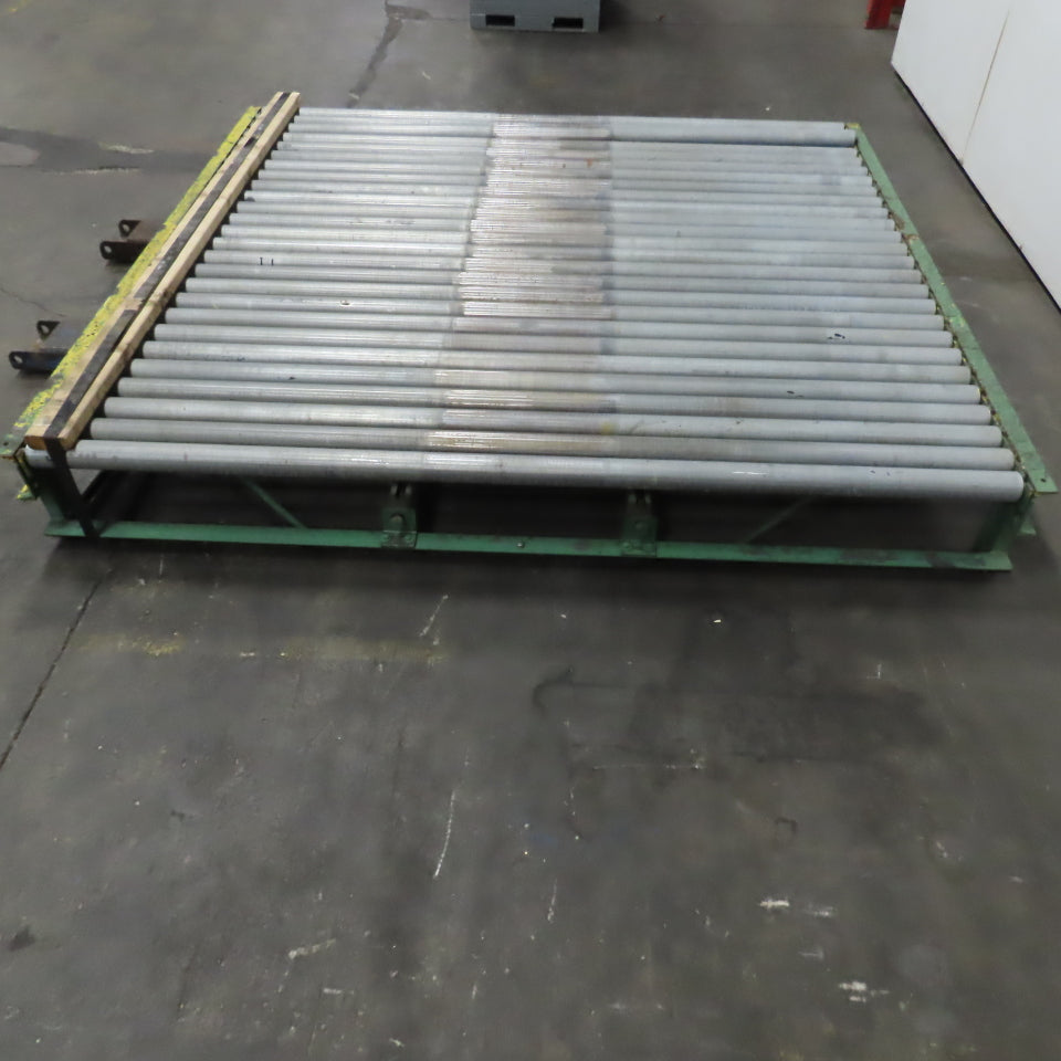 87-1/2" W x 78" L Heavy Duty Gravity Pallet Case Conveyor Section 2.5"OD 83" BF