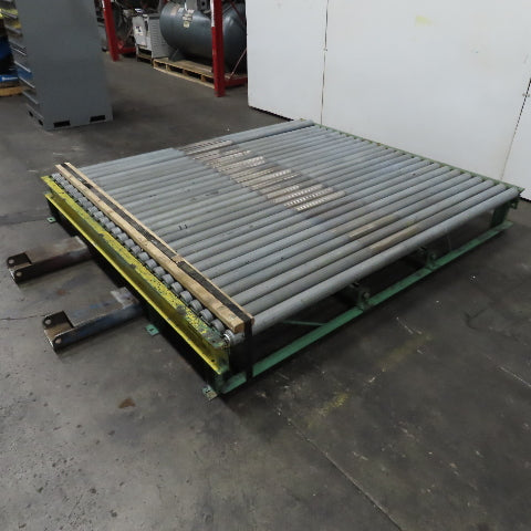 87-1/2" W x 78" L Heavy Duty Gravity Pallet Case Conveyor Section 2.5"OD 83" BF