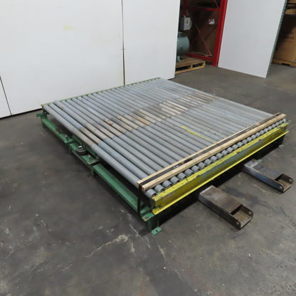 87-1/2" W x 78" L Heavy Duty Gravity Pallet Case Conveyor Section 2.5"OD 83" BF