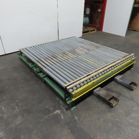 87-1/2" W x 78" L Heavy Duty Gravity Pallet Case Conveyor Section 2.5"OD 83" BF