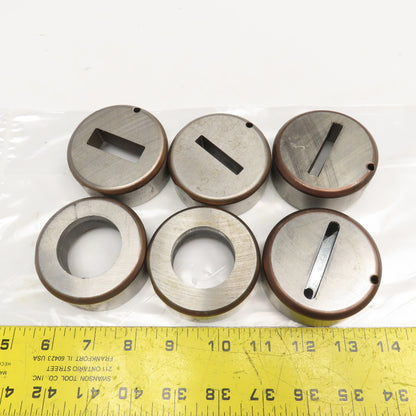 Mate Misc. Lot Round Rectangle CNC Turret Dies 2-3/4" OD Lot Of 6