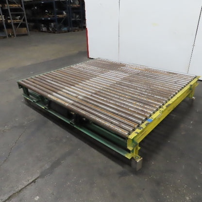 78" x 87-1/2" W Belt Driven Power Roller Pallet Conveyor 2.5"OD 19FPM Needs Belt