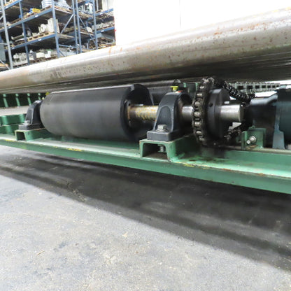 78" x 87-1/2" W Belt Driven Power Roller Pallet Conveyor 2.5"OD 19FPM Needs Belt