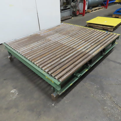 78" x 87-1/2" W Belt Driven Power Roller Pallet Conveyor 2.5"OD 19FPM Needs Belt