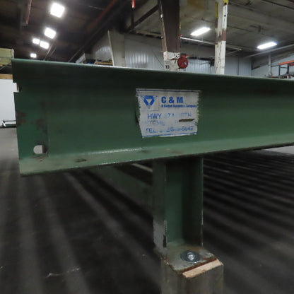 78" x 87-1/2" W Belt Driven Power Roller Pallet Conveyor 2.5"OD 19FPM Needs Belt