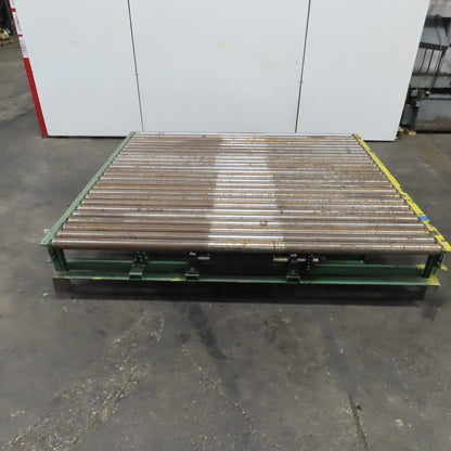 78" x 87-1/2" W Belt Driven Power Roller Pallet Conveyor 2.5"OD 19FPM Needs Belt