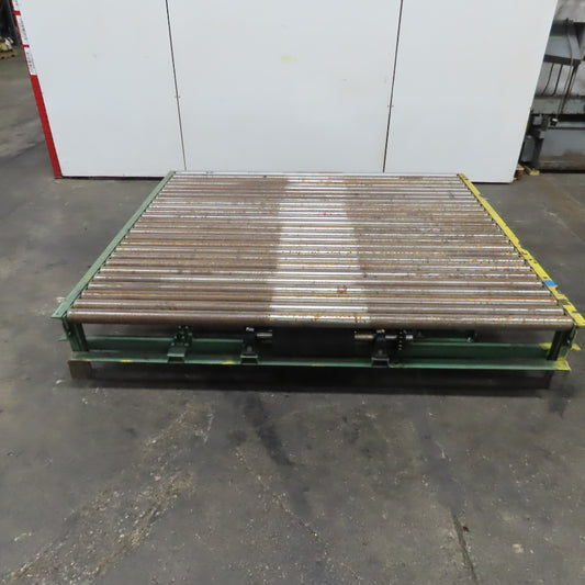 78" x 87-1/2" W Belt Driven Power Roller Pallet Conveyor 2.5"OD 19FPM Needs Belt