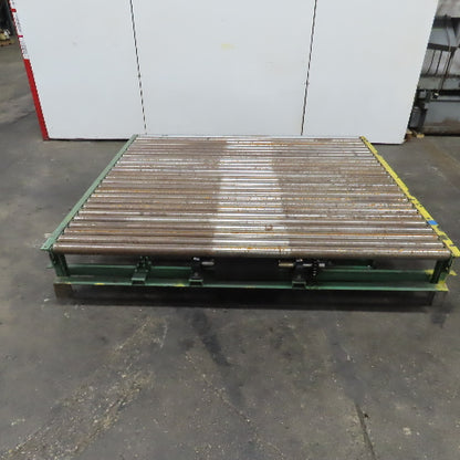 78" x 87-1/2" W Belt Driven Power Roller Pallet Conveyor 2.5"OD 19FPM Needs Belt