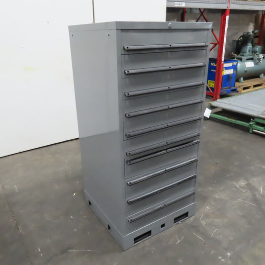 Lista Style 10 Drawer Industrial Small Parts Tool Storage Cabinet 28 x 28 x 60"