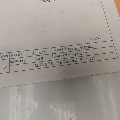 Muratec Murata Wiedemann M5000 Turret Punch Electrical Diagram Manual