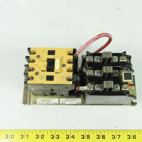 Allen Bradley 109-A24ND3-E 600VAC Motor Starter 3Ph 120V Coil W/592-JOV16 Relay
