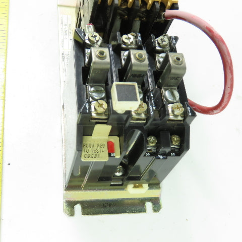 Allen Bradley 109-A24ND3-E 600VAC Motor Starter 3Ph 120V Coil W/592-JOV16 Relay