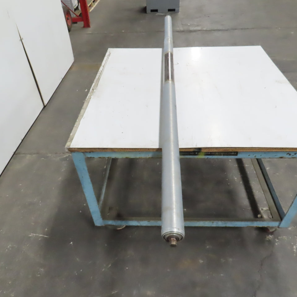 2.5" OD x 82-1/4" Gravity Conveyor Roller Galvanized Steel 83-3/4" OAL