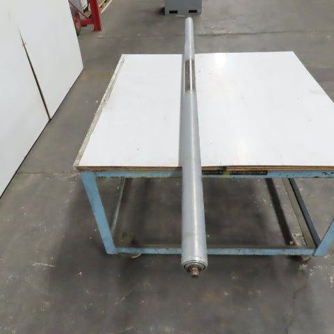 2.5" OD x 82-1/4" Gravity Conveyor Roller Galvanized Steel 83-3/4" OAL