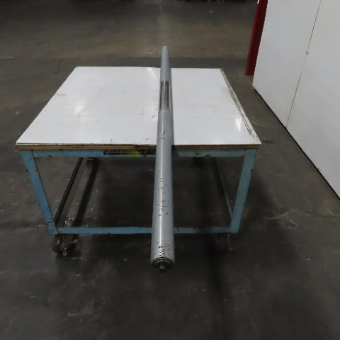 2.5" OD x 82-1/4" Gravity Conveyor Roller Galvanized Steel 83-3/4" OAL