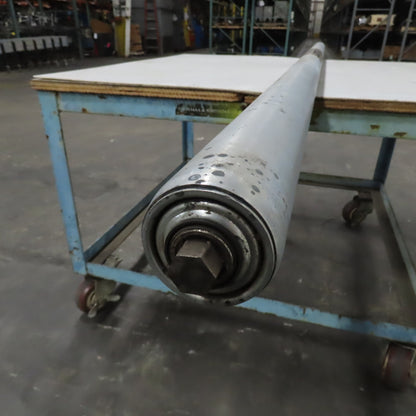 2.5" OD x 82-1/4" Gravity Conveyor Roller Galvanized Steel 83-3/4" OAL
