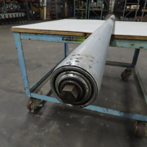 2.5" OD x 82-1/4" Gravity Conveyor Roller Galvanized Steel 83-3/4" OAL