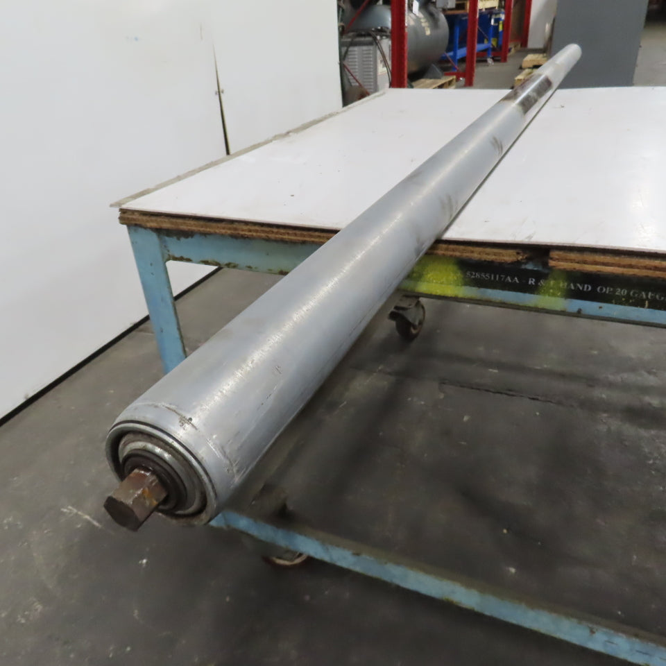 2.5" OD x 82-1/4" Gravity Conveyor Roller Galvanized Steel 83-3/4" OAL