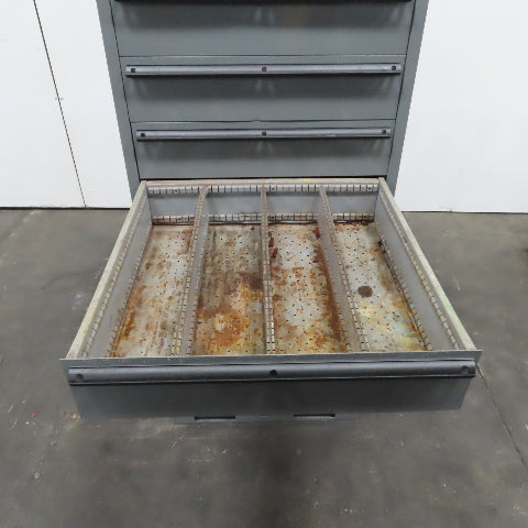Lista 9 Drawer Industrial Small Parts Tool Storage Cabinet 28 x 28 x 60" Painted