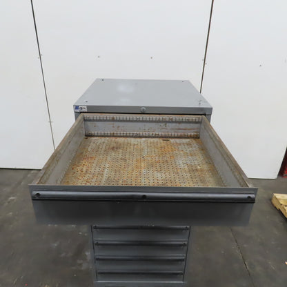Lista 9 Drawer Industrial Small Parts Tool Storage Cabinet 28 x 28 x 60" Painted