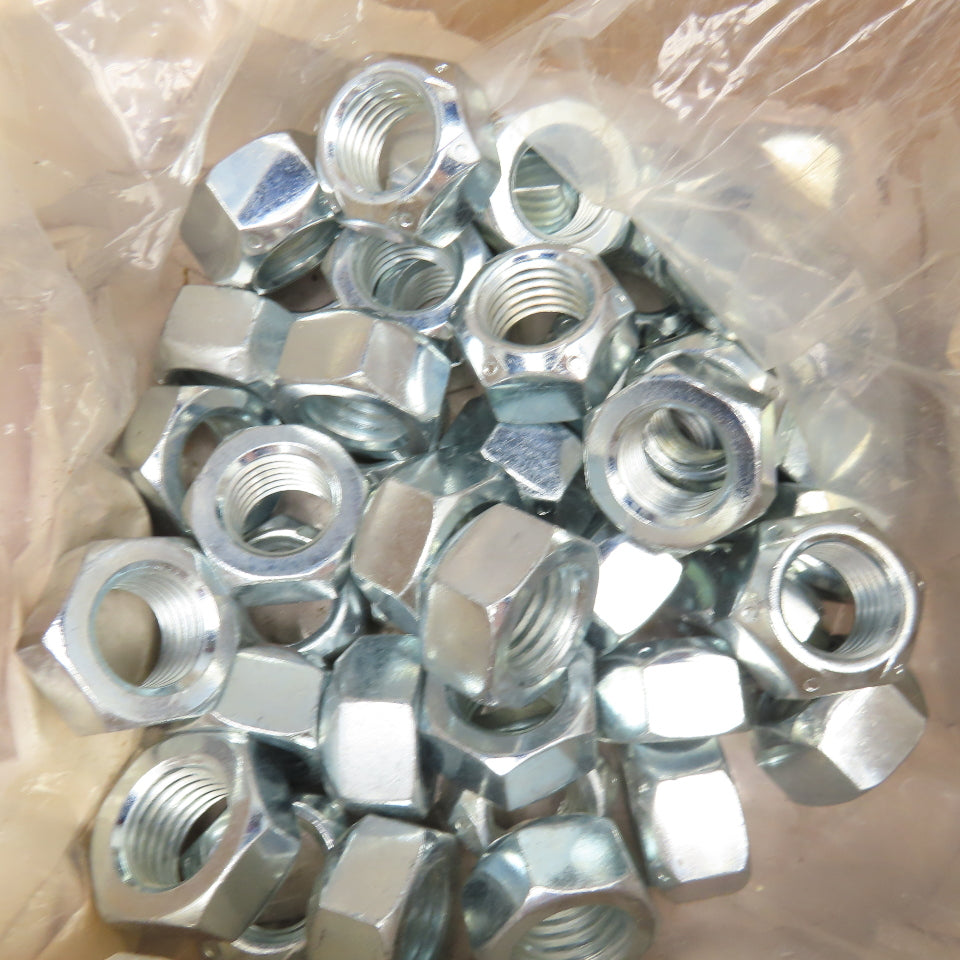 1-8 All Metal Lock Nut Grade C Zinc Plated Lot Of 48