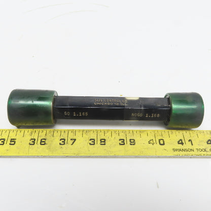 1.165 Go 1.268 No Go Smooth Pin Plug Gauge