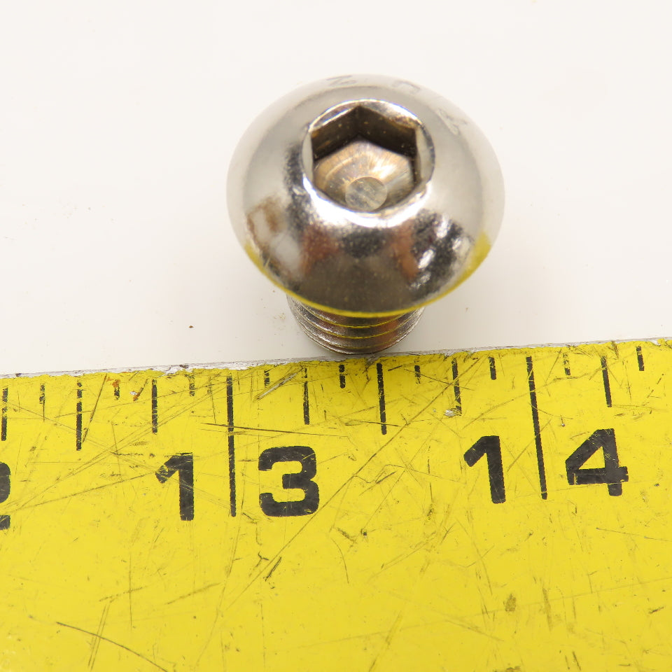 1/2-13 x 3/4" Button Socket Cap Screw Stainless Steel Lot Of 100
