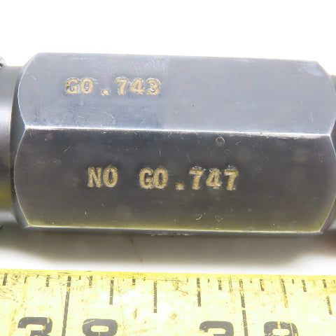 0.743 Go 0.747 No Go Smooth Pin Plug Gauge