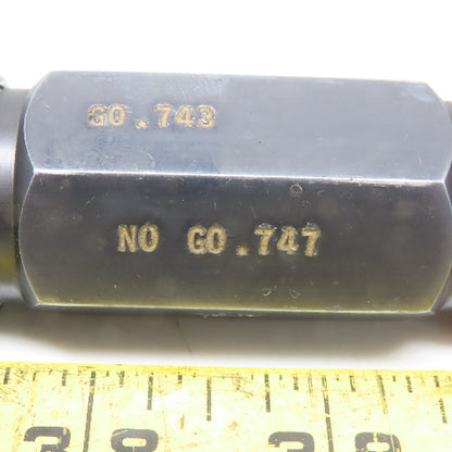 0.743 Go 0.747 No Go Smooth Pin Plug Gauge