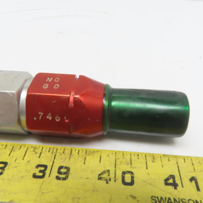 0.744 Go 0.746 No Go Smooth Pin Plug Gauge