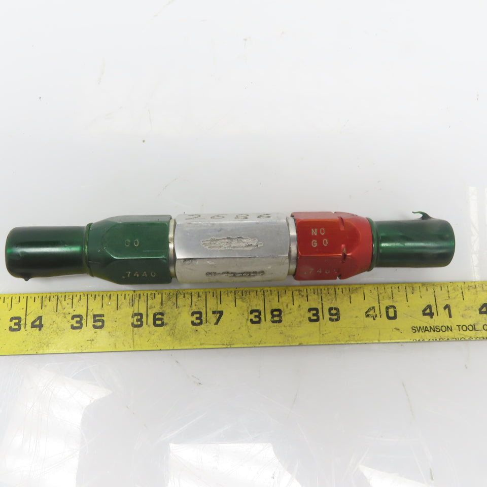 0.744 Go 0.746 No Go Smooth Pin Plug Gauge