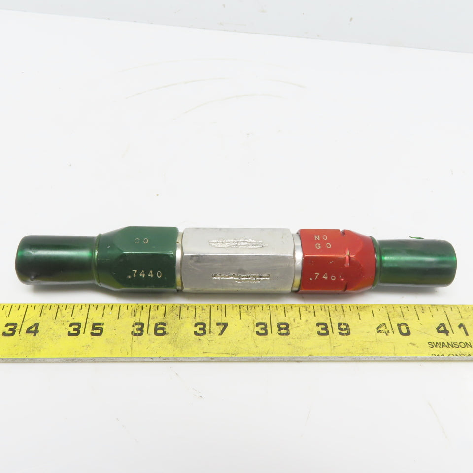 0.744 Go 0.746 No Go Smooth Pin Plug Gauge